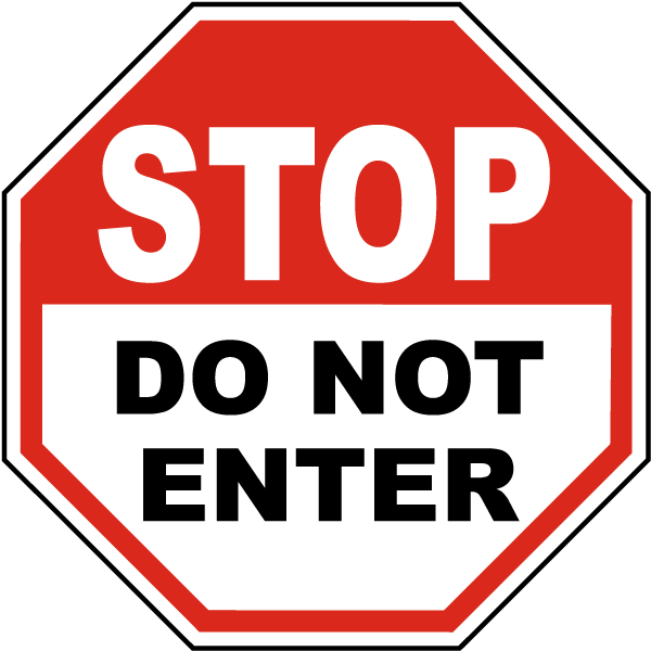 Stop Do Not Enter Sign F3763