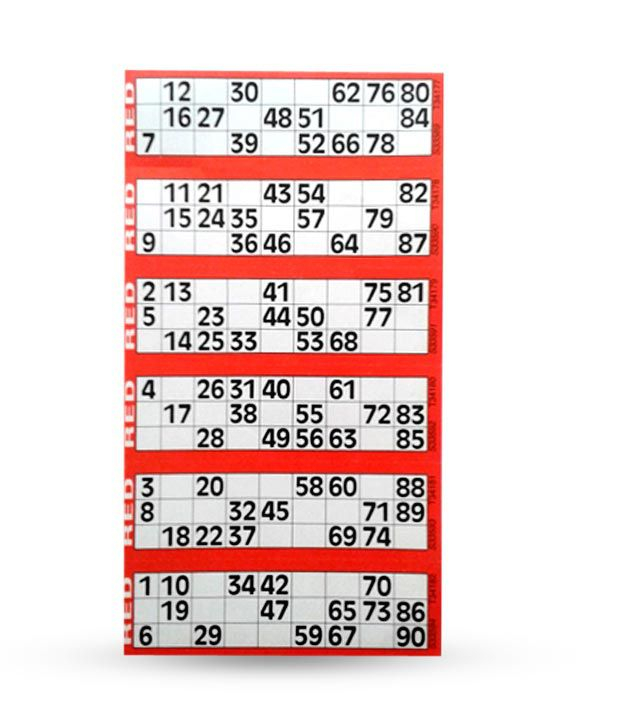 Tambola Tickets With Red Border Buy Tambola Tickets With 