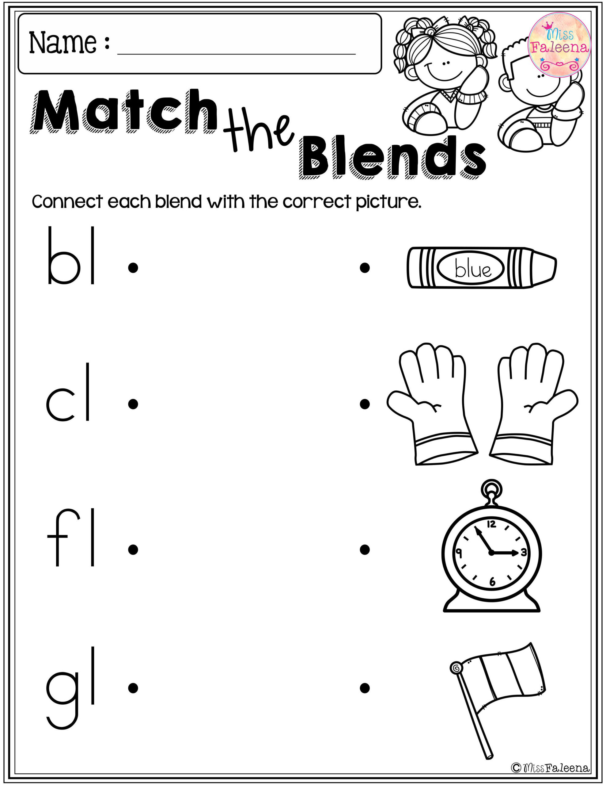 Teach Child How To Read Blend Sounds Worksheets For 