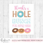 Thanks A Hole Bunch For Being Here Sign Printable Donuts