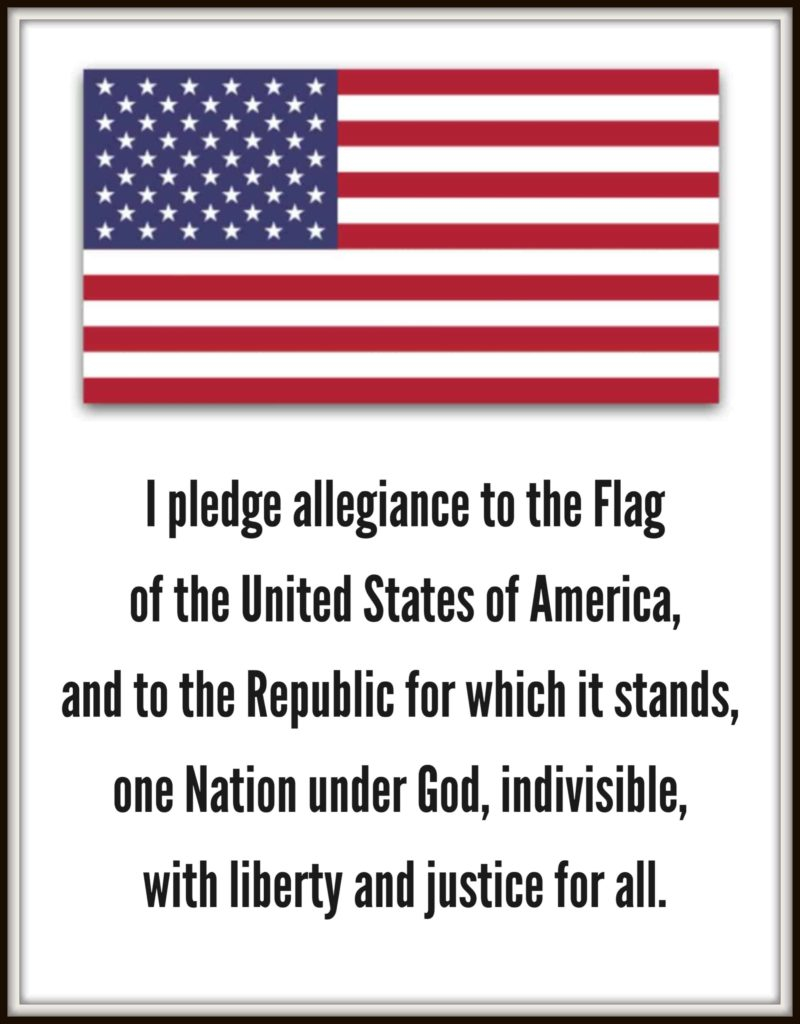 The Pledge Of Allegiance To The American Flag Printable 