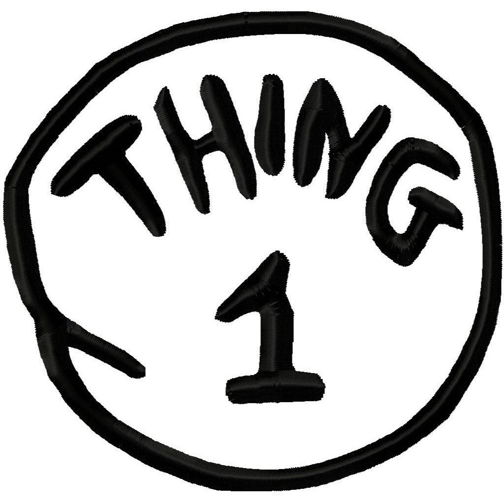 Thing 1 And Thing 2 Black And White Clipart Clipart 