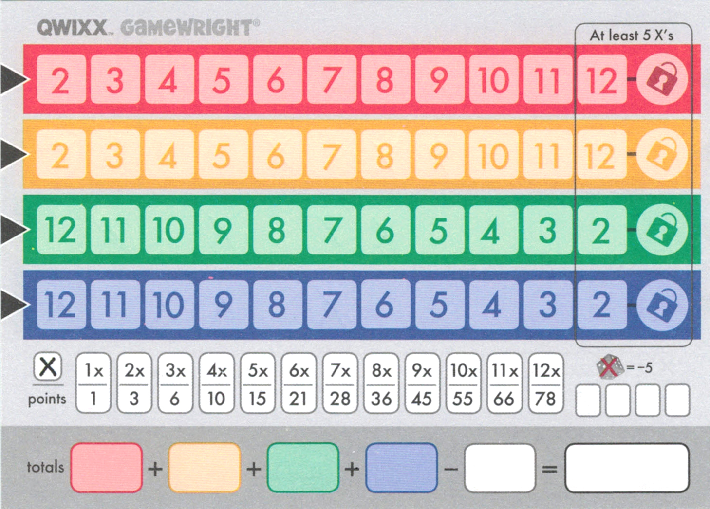 Top Qwixx Score Sheet Printable Ruby Website