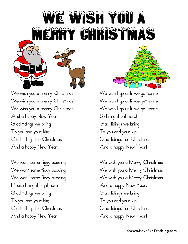 We Wish You A Merry Christmas Lyrics Merry Christmas 