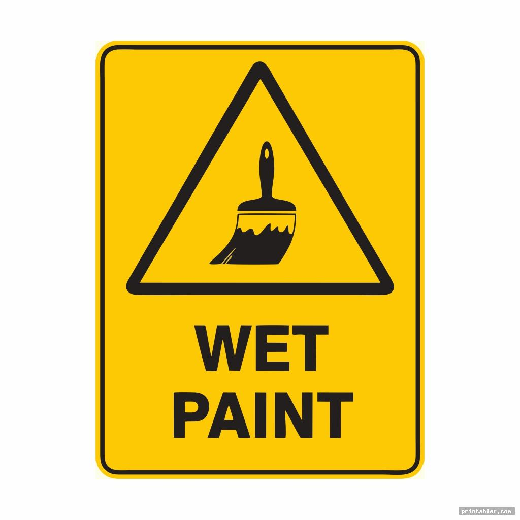 Wet Paint Sign Printable Gridgit