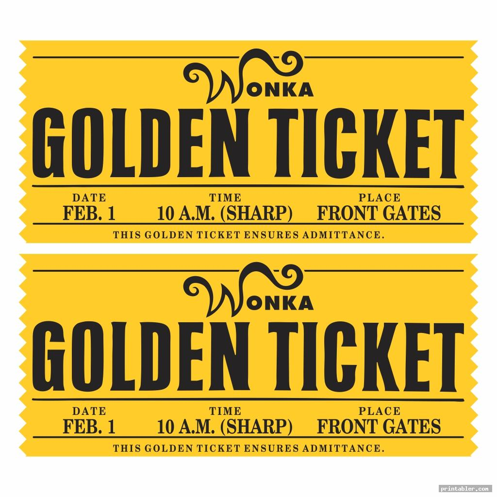 Willy Wonka Golden Ticket Printable FreePrintableTM