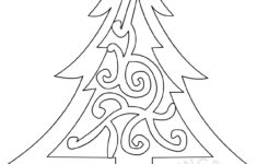 Xmas Tree Template Printable Coloring Page