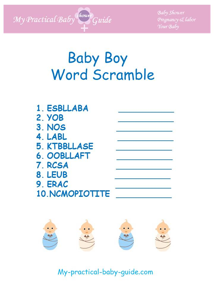 Baby Shower Games For Boys My Practical Baby Shower Guide