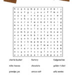 Charlie And Chocolate Factory Word Search