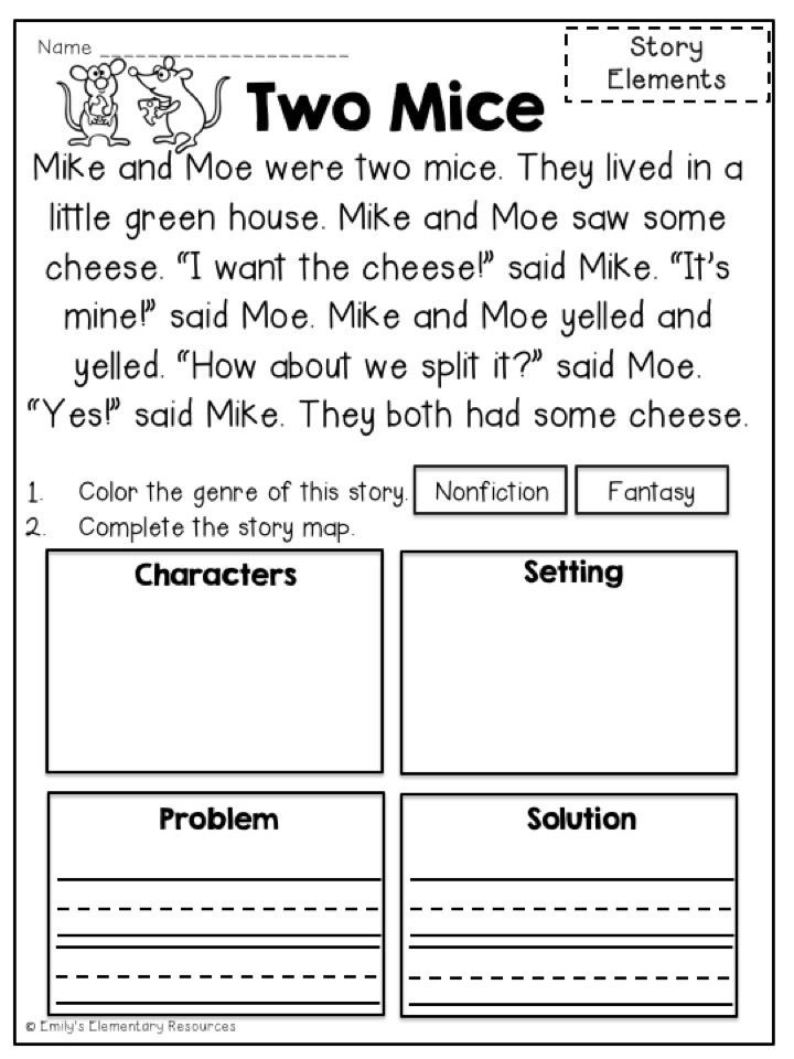 Close Reading Worksheets For Kindergarten Reading 