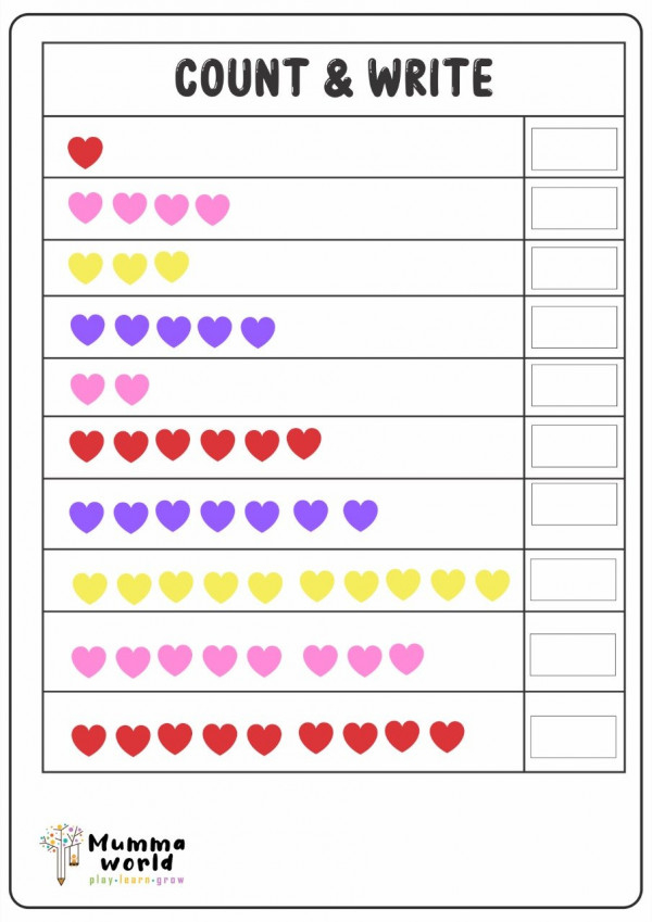 Count And Write Worksheet Math Worksheet UKG Maths 