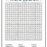 Countries Word Search Free Printable Childrens Word