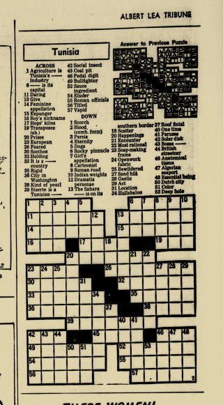 Crossword Puzzle Mar 03 1963 1387312 NewspaperArchive 