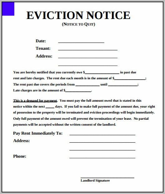 Eviction Notice Template New York State Eviction Notice 