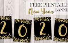 Free Printable Happy New Year Banner Letters Paper Trail