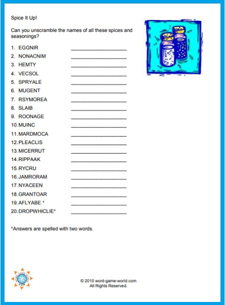 Fun Printable Word Scramble Scramble Words Words 