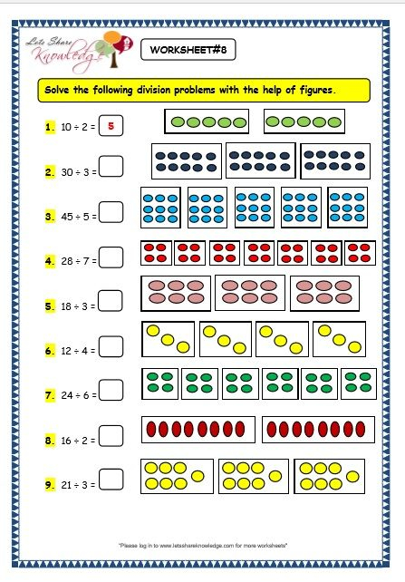 Grade 3 Maths Worksheets Division 6 2 Division By 