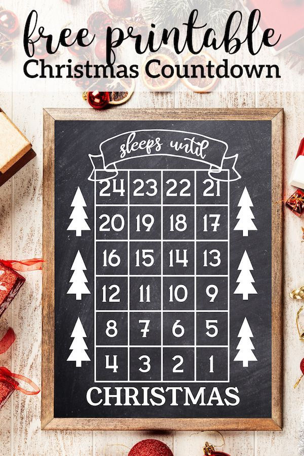 How Many Days Until Christmas Free Printable Paper Trail 