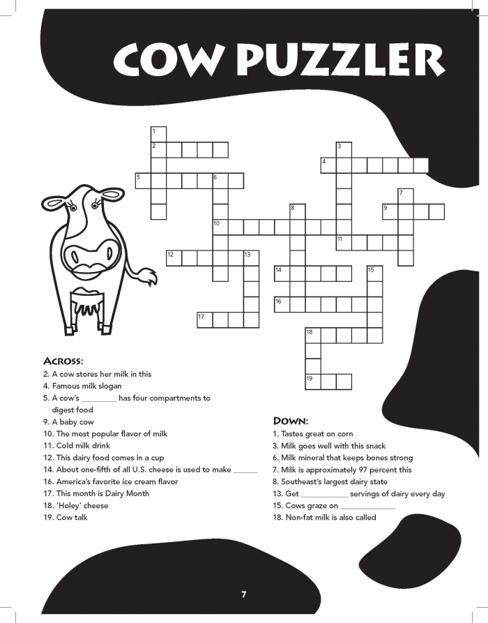 Life On The Farm Crossword Worksheets 99Worksheets