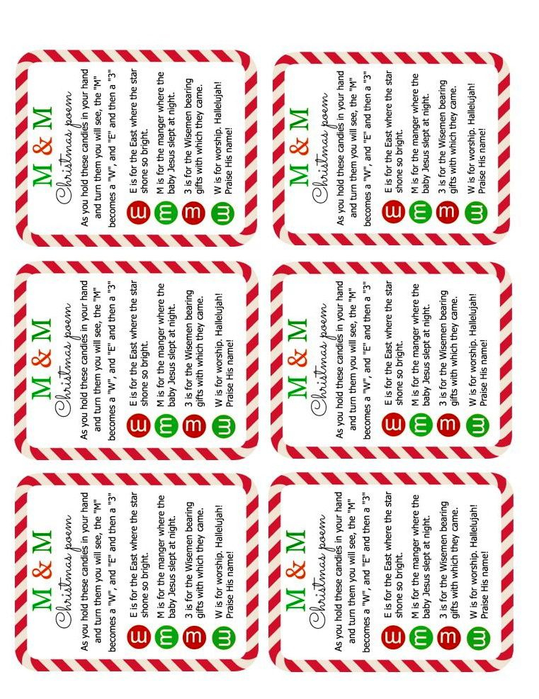 M M Christmas Poem Printable Printable Candy Cane Poem 