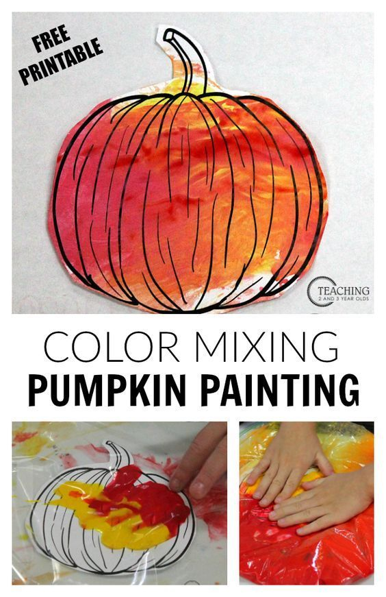 No Mess Pumpkin Art With Free Printable Pumpkin Art 