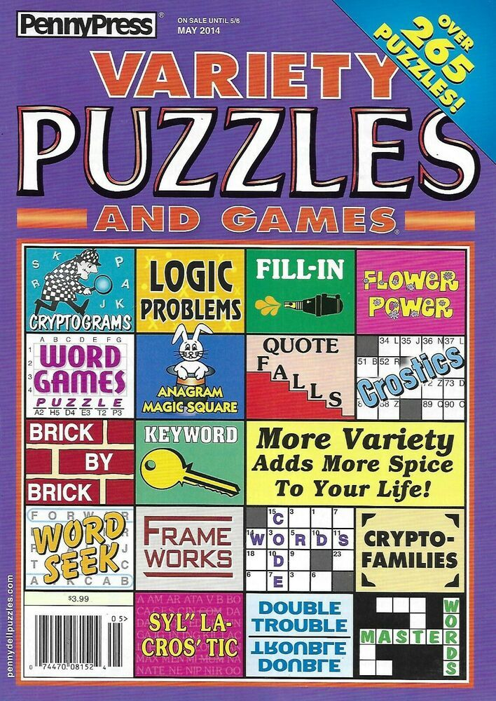 Penny Press Magazine Variety Puzzles And Games Anagram 