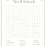 Printable Baby Shower Word Search