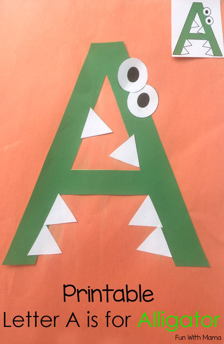 Printable Letter A Crafts A Is For Alligator Letter A