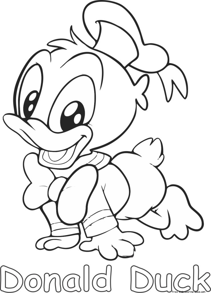 Printables Disney Donald Duck Baby Coloring Pages For 