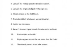 Solar System Quiz Worksheets 99Worksheets