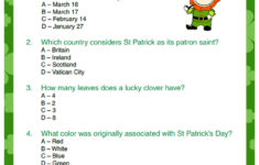 St Patrick s Day Quiz View Fun Holiday Activity For Kids