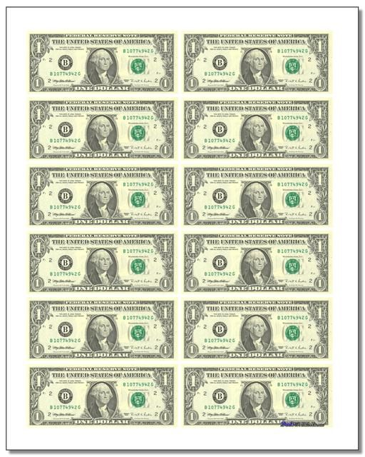 These Printable Play Money Sheets Can Be Cutup And Used 