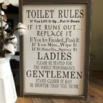 Toilet Rules Sign Bathroom Rules Sign Bathroom Signs Funny