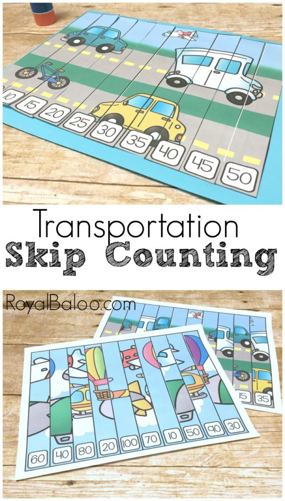 Transportation Skip Counting Puzzles For Hands On Math 