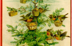 Vintage Birds Christmas Tree Image Charming The