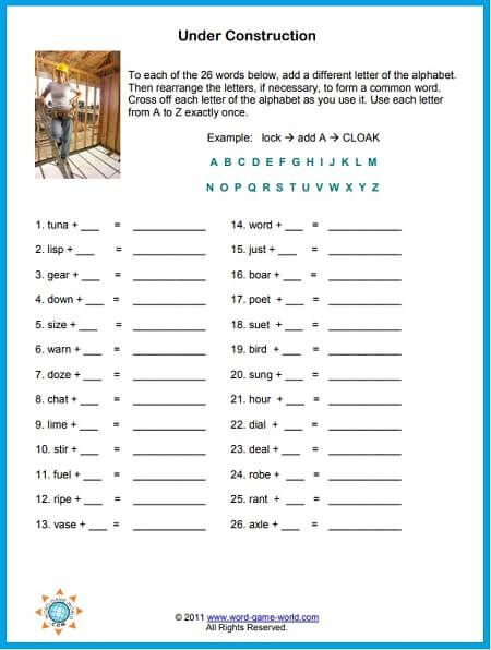 Word Puzzles Printable Fun And Free Word Puzzles 