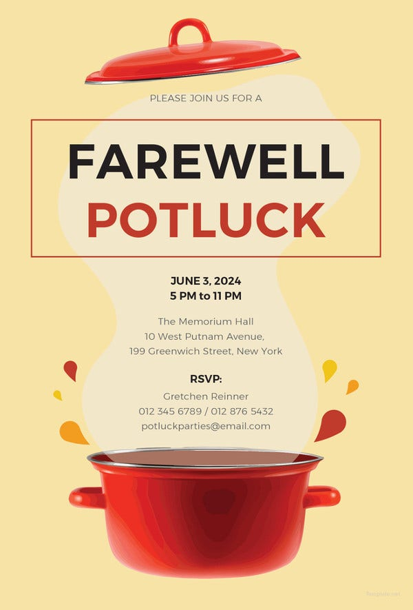 23 Farewell Invitation Template Free Sample Example 