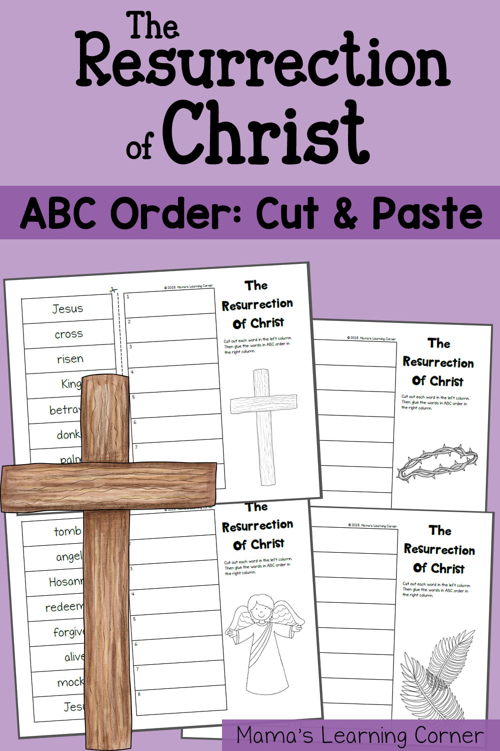 ABC Order Worksheet Cut And Paste The Resurrection Of 