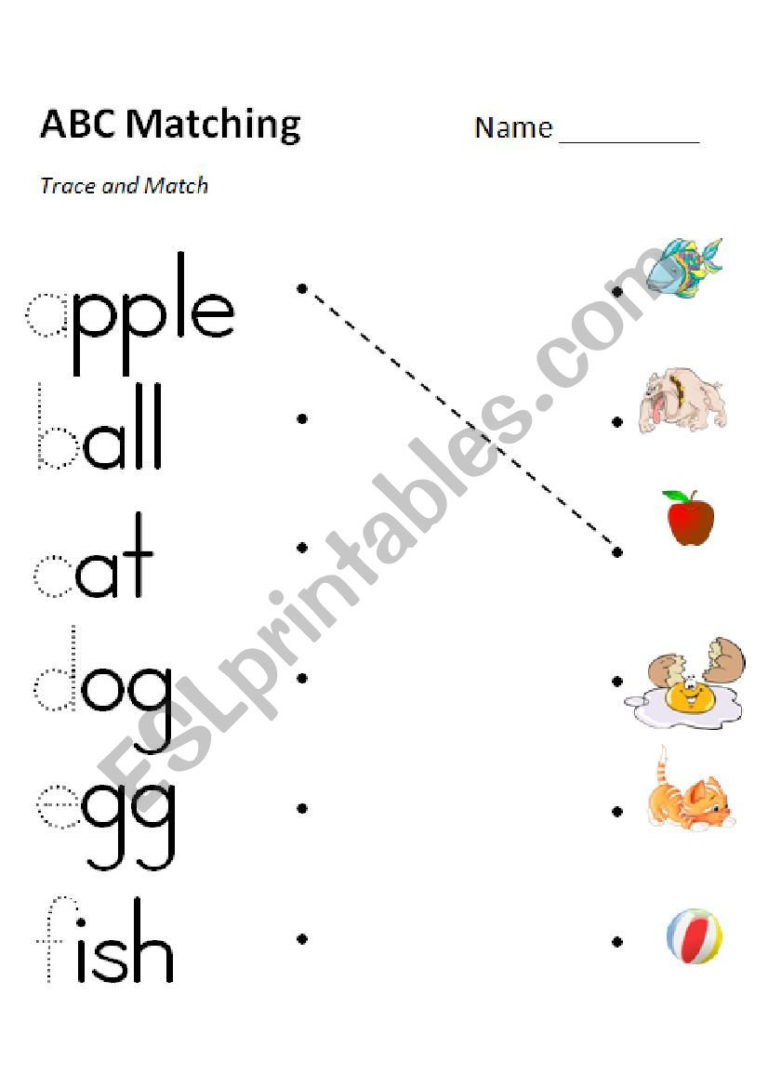 Abc Phonics Matching Ef 3 Versions In Color And Grayscale 