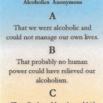 ABC S Of AA Alcoholic Anonymous Wallet Card Laminated