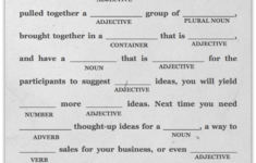 Better Brainstorming Mad Lib Idea Sandbox