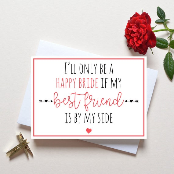 Bridesmaid Proposal Card Best Friend Will You Be My Etsy