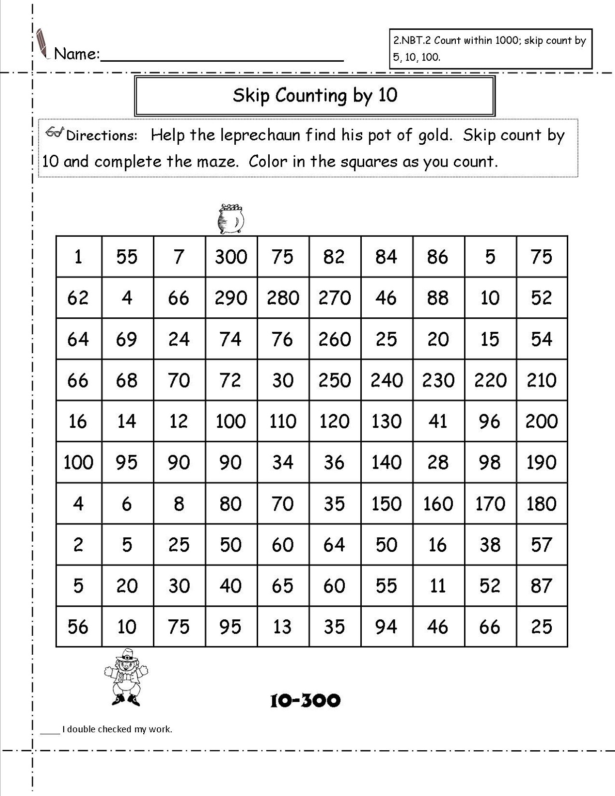 Count By 10s Worksheets Activity Shelter