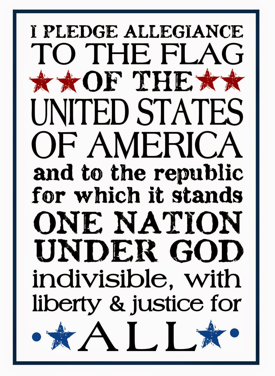 Texas Pledge Printable