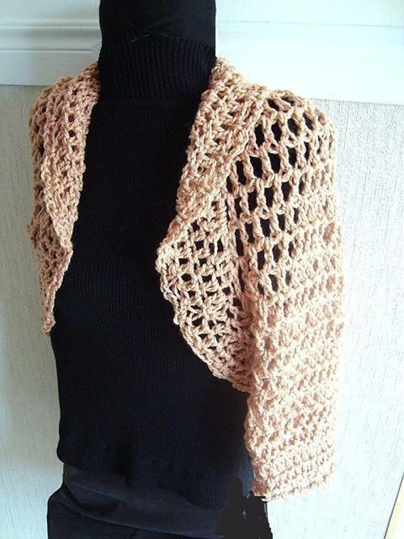 Crochet Pattern Easy SHRUG Num 70 Make It Any Size Even Etsy