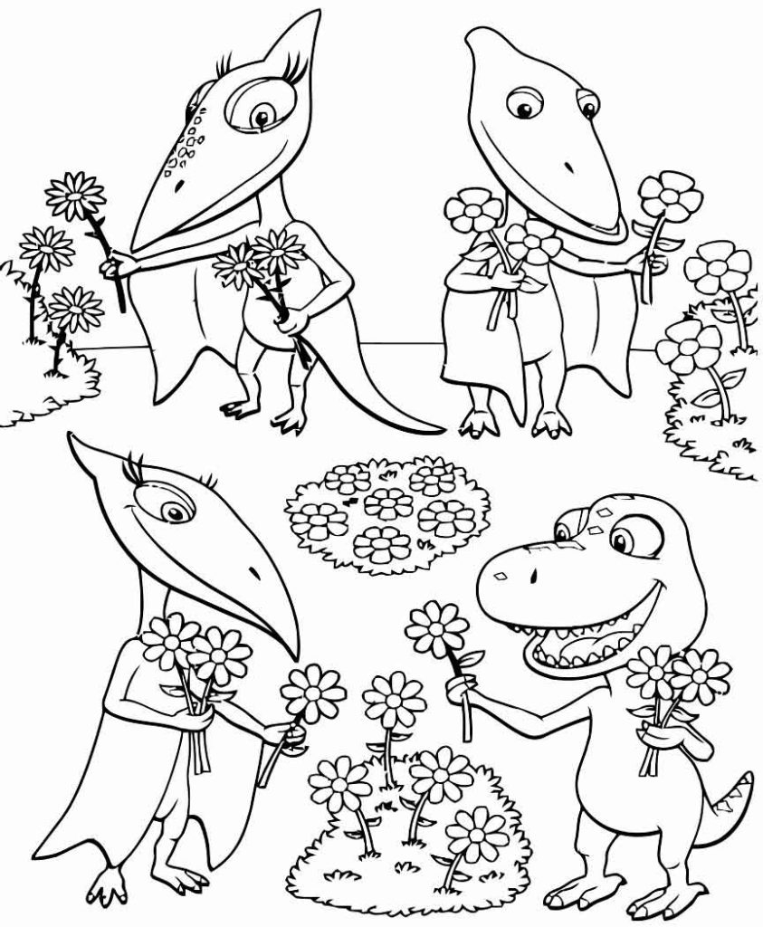 Dibujos Para Ni os De Dinotren Para Pintar