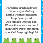 Five Speckled Frogs Printable And Activity Ideas Craft