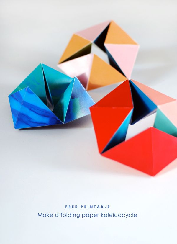 Free Printable Make A Folding Paper Kaleidocycle We Are 