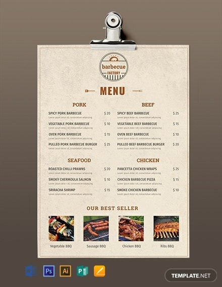 How To Create A Barbecue Menu 10 Templates Free 