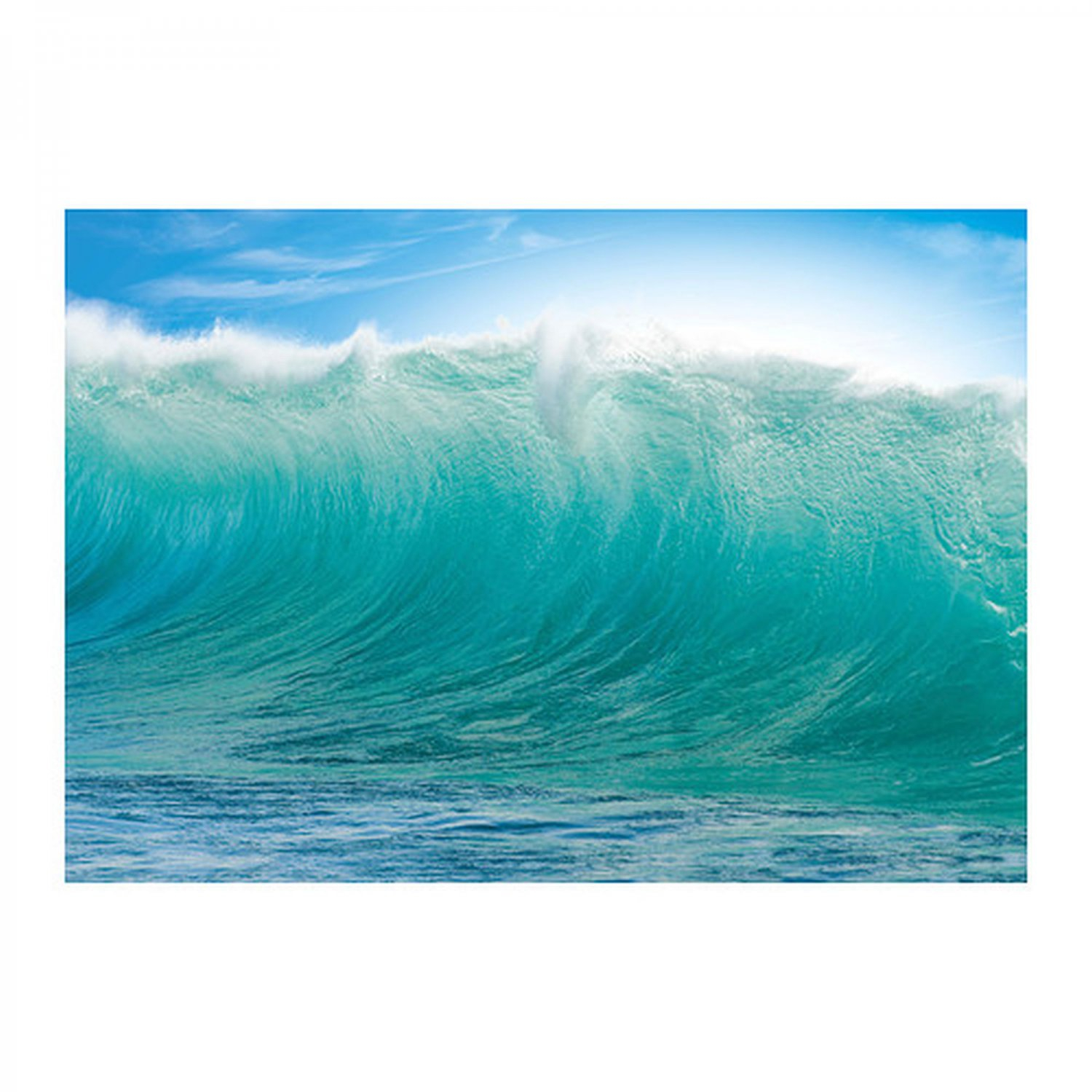 IKEA Premiar HAWAII WAVES Blue WALL ART Print HUGE Surfer 